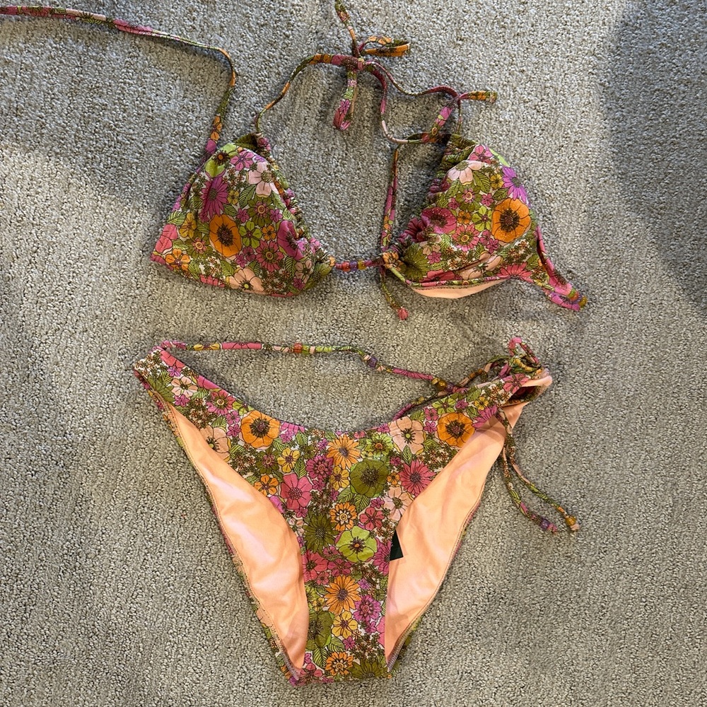Floral Glittery Swim Suit!